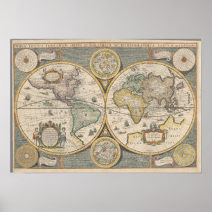 Poster Nova Totius Terrarum Orbis Geographica