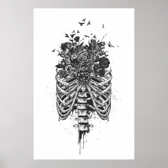 Póster Nova vida (branco e preto) (Frente)