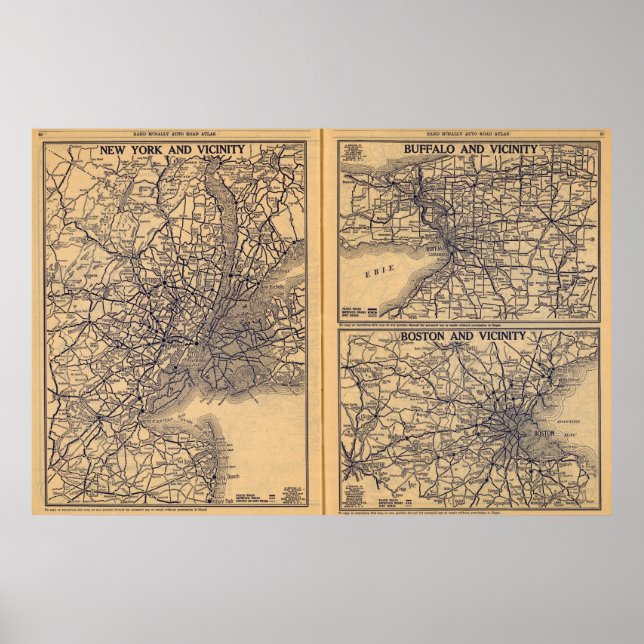 Póster Nova York, Buffalo, Boston (Frente)