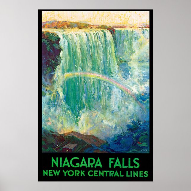 Póster Nova York Central Line para Niagara cai (Frente)