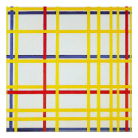 Nova York Cidade 1 por Piet Mondrian