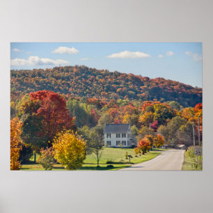 Poster Nova York Country Road no outono