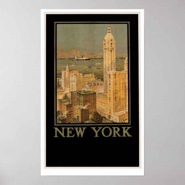 Póster Nova York de Glasgow pela Linha de Âncora (Frente)