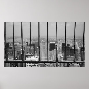 Poster Nova York e Central Park Black & White