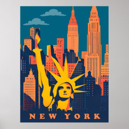 Poster Nova York, Estátua da Liberdade, Viagem