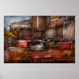 Poster Nova York - Greenwich Village - Cidade abstrata