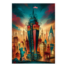 Nova York Manhattan Paisagem Urbana Caprichosa