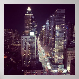 Póster Nova York na noite 2