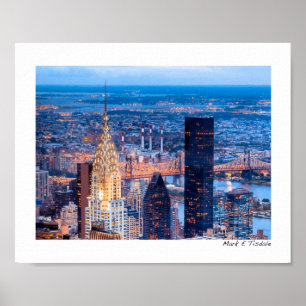Póster Nova York Skyline À Noite - Pequeno