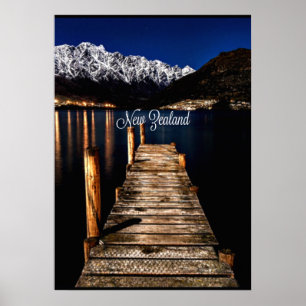 Poster Nova Zelândia à noite