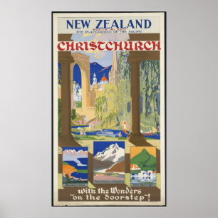 Poster Nova Zelândia Christchurch