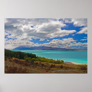 Poster Nova Zelândia: Lago Pukaki