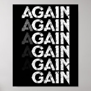 Poster Novamente Ganho Presente de Treino de Musculação E