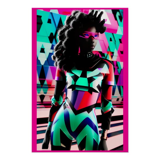 Póster Novas Obsessões de Design de Memphis (Frente)