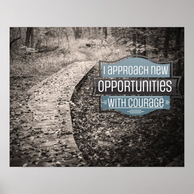 Poster Novas Oportunidades Com Coragem (Frente)