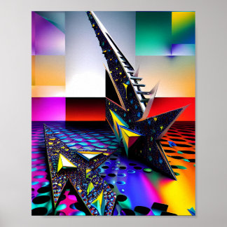 Poster Novas Vistas de Design de Memphis