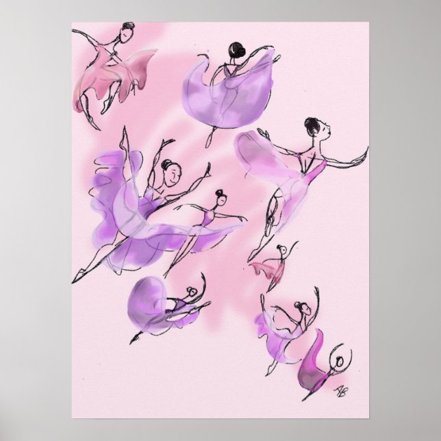 Póster "Nove Mulheres Dançando" (Frente)