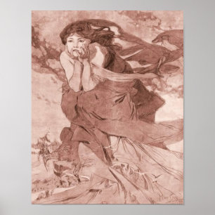 Poster Novembro Art Nouveau Alphonse Mucha