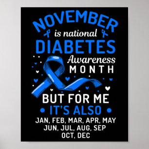 Poster Novembro é o Mês de Sensibilização para a Diabetes
