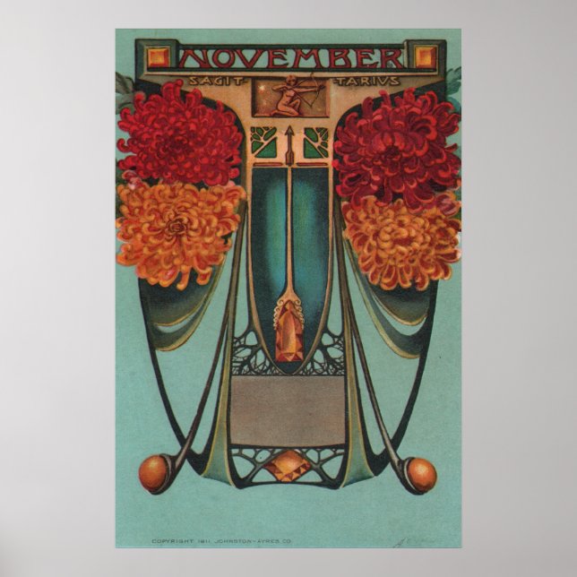 Póster Novembro - Sagitário (Frente)
