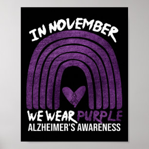 Poster Novembro Vestimos Alzheimerheimer Roxo