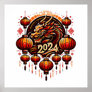 Poster novo ano chinês 2024