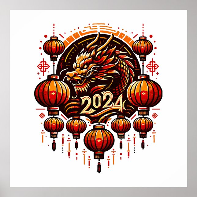 Poster novo ano chinês 2024 (Frente)