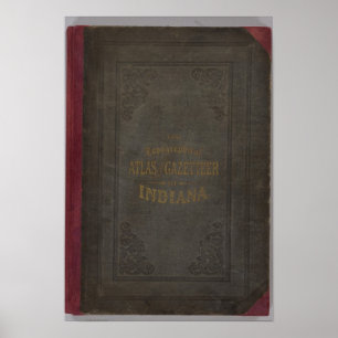 Poster Novo atlas topográfico e gazetteer de Indiana