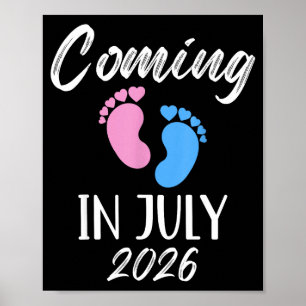 Poster Novo Bebê Chegando Em Julho De 2026 Chuveiro De Be