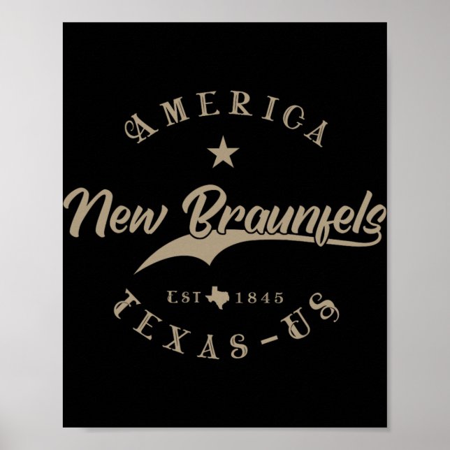Poster Novo Braunfels Tx Texas  (Frente)