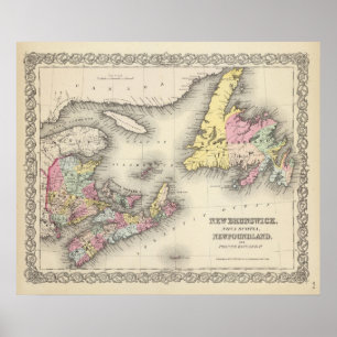 Póster Novo Brunswick, Nova Escócia, Terra Nova