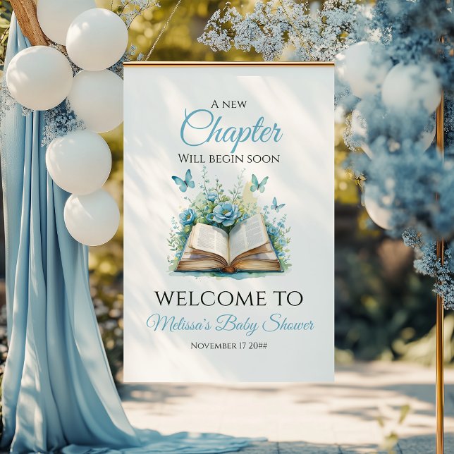 Poster Novo Capítulo Azul Brunch Livro Boas-vindas ao Chá (Criador carregado)