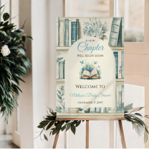 Poster Novo Capítulo Livro Infantil para Biblioteca Chá d