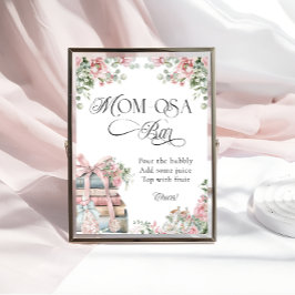 Poster Novo capítulo Storybook Rosa Floral Mãe-Bar