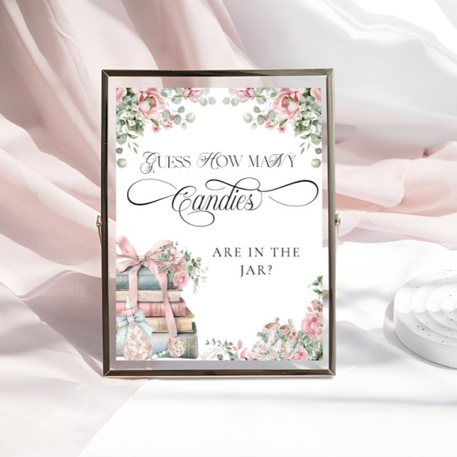 Poster Novo Chá de fraldas de Livro de Capítulos Menina Q (Criador carregado)