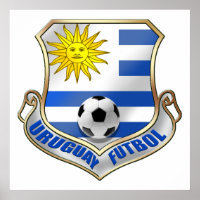 Novo crachá de Futebol de ventiladores Uruguai 201