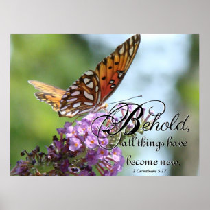 Poster novo da criação das flores de borboleta d