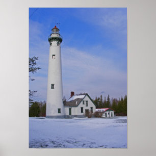 Poster novo do farol da ilha de Presque