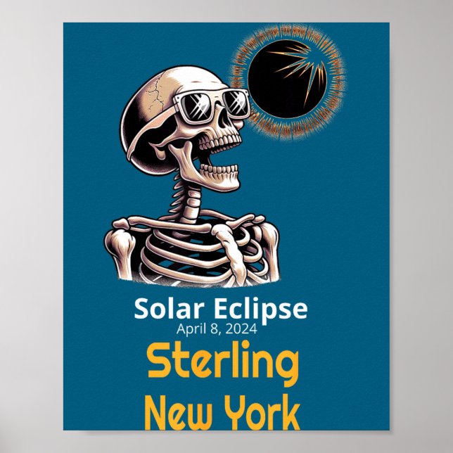 Poster Novo Esqueleto Eclipse Solar Sterling York (Frente)