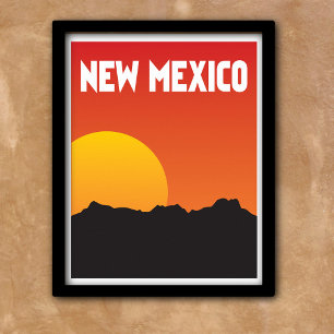 Poster Novo estilo de viagens vintage do México