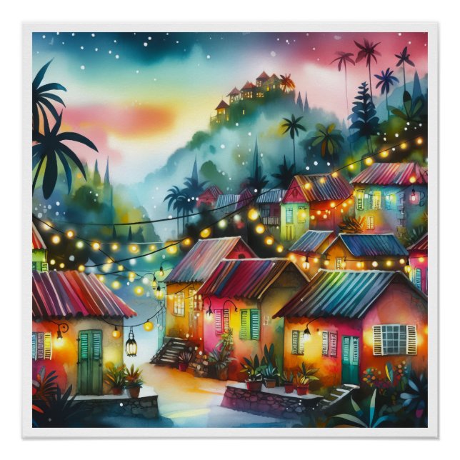 Póster NOVO HAITI Único, Aruba, Antígua (Frente)