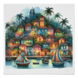 Póster NOVO HAITI Único, Aruba, Antígua