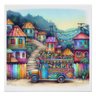 Póster NOVO HAITI Único, Aruba, Antígua