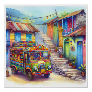 Póster NOVO HAITI Único, Aruba, Antígua