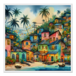 Póster NOVO HAITI ÚNICO, Aruba, Antígua