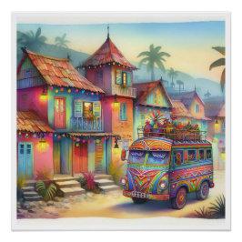 Póster NOVO HAITI Único, Aruba, Antígua