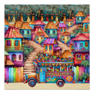 Póster NOVO HAITI Único, Aruba, Antígua Poster