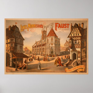 Poster novo magnífico de Faust Nuremberg Alemanha