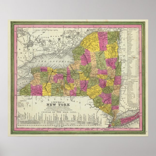 Póster Novo Mapa De Nova Iorque 2 (Frente)