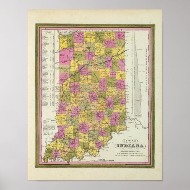 Póster Novo Mapa Do Indiana 2 (Frente)